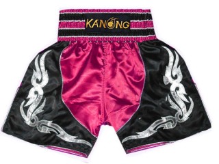 Kanong Box nadrág : KNBSH-202-Sötét rózsaszín-Fekete